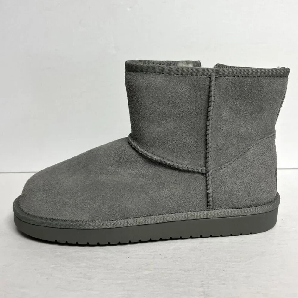 Koolaburra Big Kids' Koola Mini Boot Gray, Girls' Size 3 M
